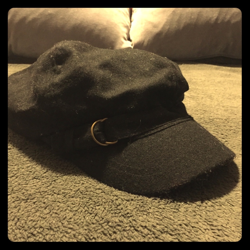 Newsboy hat- BLACK, like new